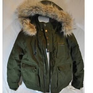 Awaknd Land Winter Jacket/Parka - Military Green - Hooded - Size XL